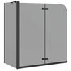 vidaXL Enceinte de Douche Noir 120 x 68 x 130 cm