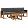 vidaXL Ensemble de canap&eacute;s d'ext&eacute;rieur 4 pc Naturel et Anthracite