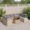 vidaXL Ensemble de canap&eacute; de jardin 10 pcs beige et gris clair
