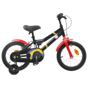 vidaXL V&eacute;lo pour Enfants 14 Pouces pour les 3-5 ans Noir rouge