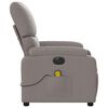 vidaXL Fauteuil de massage inclinable électrique Taupe Tissu