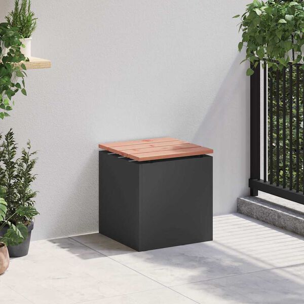 vidaXL Banc de jardin Noir 40 x 40 x 43 cm Acier