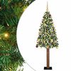 vidaXL Sapin de No&euml;l mince Vert 180 cm PVC et bois de pin massif