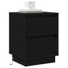 vidaXL Cabinet de chevet 2 pcs Ch&ecirc;ne noir 39 x 34,5 x 50 cm