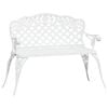 vidaXL Banc de jardin 108 cm Aluminium coul&eacute; Blanc