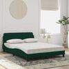 vidaXL Lit avec matelas Dover vert fonc&eacute; 140x200 cm velours