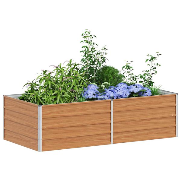 vidaXL Lit surélevé de jardin 160x80x45 cm Acier galvanisé Argenté