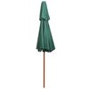 vidaXL Parasol &agrave; deux &eacute;tages avec poteau en bois 270 x 270 cm vert