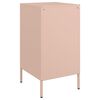 vidaXL Tables de chevet 2 pcs rose 36x39x68 cm acier