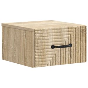 vidaXL Cabinet de chevet mural Ch&ecirc;ne Sonoma 34,5 x 33 x 20 cm