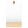 vidaXL Miroir mural Bois de pin massif 23x39,5 cm