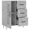 vidaXL Buffet gris b&eacute;ton 69,5x34x90 cm bois d'ing&eacute;nierie