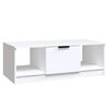 vidaXL Table basse blanc 102x50x36 cm bois d'ing&eacute;nierie