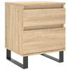 vidaXL Tables de chevet 2 pcs ch&ecirc;ne sonoma 40x35x50 cm bois ing&eacute;nierie