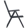 vidaXL Mobilier de bistro 3 pcs Aluminium et textil&egrave;ne Noir
