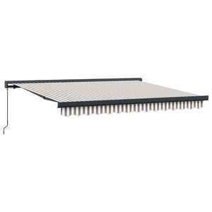 vidaXL Auvent r&eacute;tractable Gris clair et blanc 300 x 250 cm