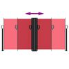 vidaXL Auvent lat&eacute;ral r&eacute;tractable rouge 120x600 cm