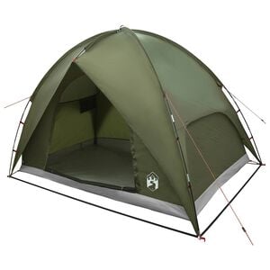 vidaXL Tente de camping avec un abri imperm&eacute;able 4 personne Vert olive