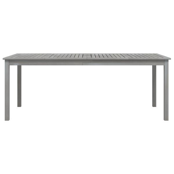 vidaXL Table de jardin Gris 200x100x75 cm Bois d'acacia solide