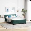 vidaXL Lit &agrave; ressorts avec matelas Vert fonc&eacute; 200 x 140 cm Velours
