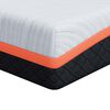 vidaXL Matelas Blanc et Gris 200 x 200 cm Tissu jacquard