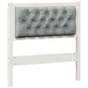 vidaXL T&ecirc;te de lit Autre Blanc et gris clair 80 cm Bois massif en pin