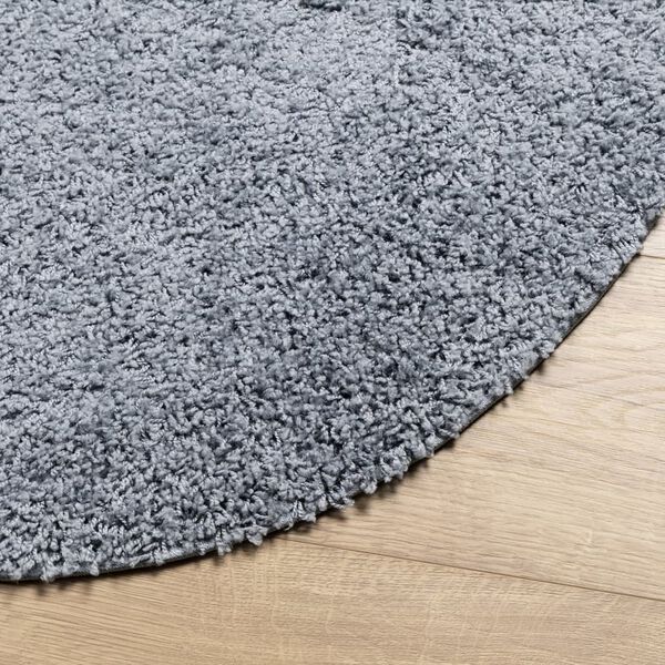 vidaXL Tapis shaggy PAMPLONA poils longs moderne bleu &Oslash; 80 cm