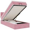 vidaXL Cadre de lit ottoman avec matelas rose 100x200 cm velours