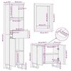 vidaXL Ensemble de mobilier de salle de bain avec tiroir 3 pcs Blanc