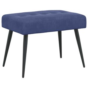 vidaXL Banc avec capitonnage bouton Bleu police 60 x 40 x 45 cm