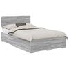 vidaXL Cadre de lit Gris Sonoma 120 x 190 cm Bois d'ing&eacute;nierie