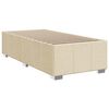 vidaXL Sommier &agrave; lattes de lit avec matelas Cr&egrave;me 90x200 cm Tissu
