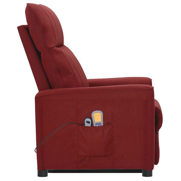 vidaXL Fauteuil de massage Rouge bordeaux Tissu