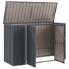vidaXL Boîte de Rangement de Jardin Noir 214 x 82 x 132 cm Acier
