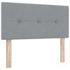 vidaXL T&ecirc;te de lit r&eacute;glable en hauteur Gris clair 90 cm tissu