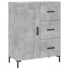 vidaXL Buffet haut Gris b&eacute;ton 69,5x34x180 cm Bois d'ing&eacute;nierie