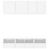 vidaXL Unit&eacute;s murales TV 5 pcs blanc bois d'ing&eacute;nierie