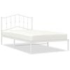 vidaXL Cadre de lit m&eacute;tal sans matelas et t&ecirc;te de lit blanc 100x200 cm