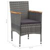 vidaXL Ensemble &agrave; manger de jardin 7 pcs Gris