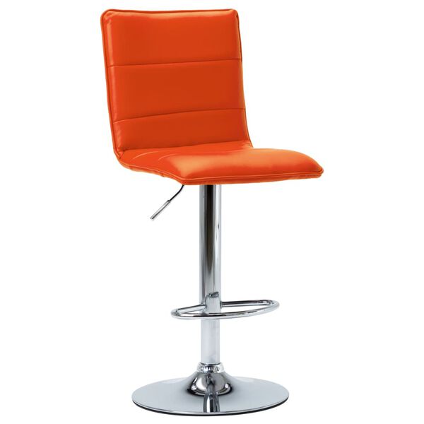 vidaXL Chaise de bar Orange Similicuir