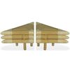 vidaXL Table de chevet 2 pcs 60 x 60 x 40 cm Bambou naturel