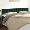 vidaXL T&ecirc;tes de lit 2 pcs Vert fonc&eacute; 80x5x78/88 cm Velours
