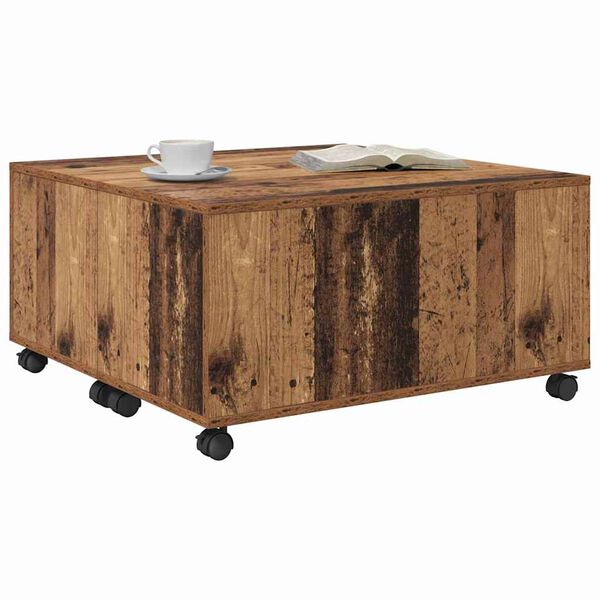 vidaXL Table basse Bois ancien 75 x 75 x 38 cm Bois d'ingénierie