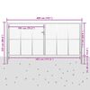 vidaXL Portail de jardin en acier galvanisé 400 x 175 cm argent