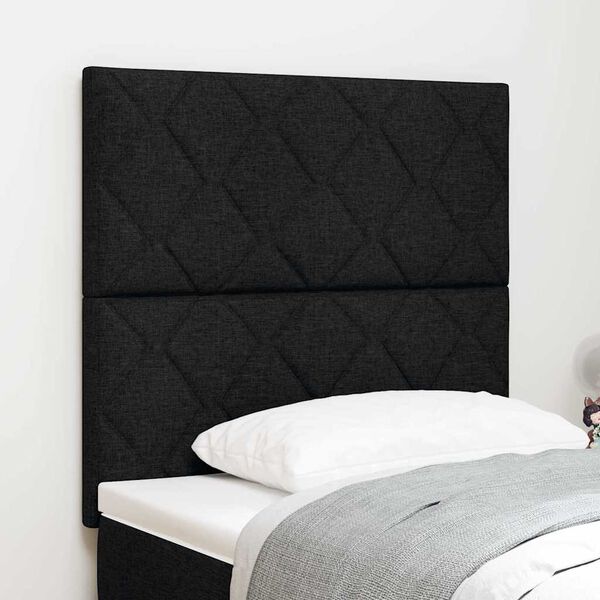 vidaXL T&ecirc;te de lit avec t&ecirc;te de lit Noir 100 cm Cuir synth&eacute;tique