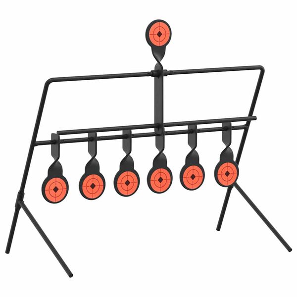 vidaXL Cible r&eacute;initialisable Noir 38 x 20 x 33.5 cm Acier