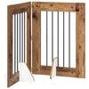 vidaXL Porte de chien pliable avec supports 2 pcs Bois ancien 120,5 cm
