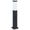 vidaXL Borne lumineuse avec sortie 50 cm Noir IP44