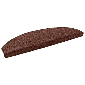vidaXL Tapis d'escalier auto-adh&eacute;sifs 15 pc 80 x 24,5 x 3,5 cm Marron
