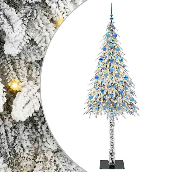 vidaXL Sapin de No&euml;l avec 300 LED Blanc 210 cm PE et Acier